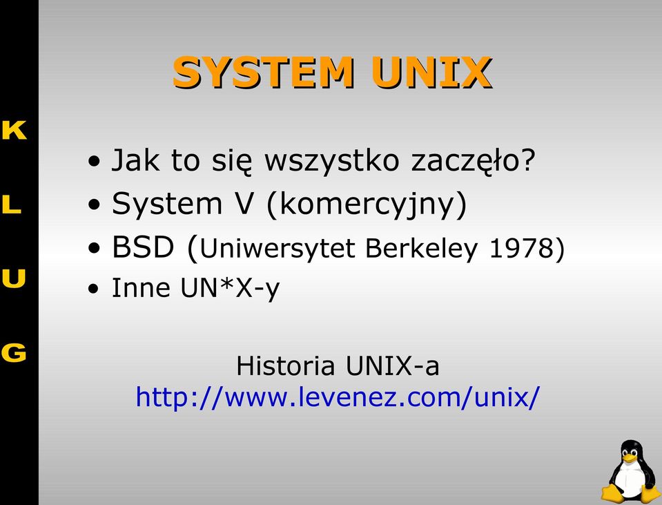 System V (komercyjny) BSD