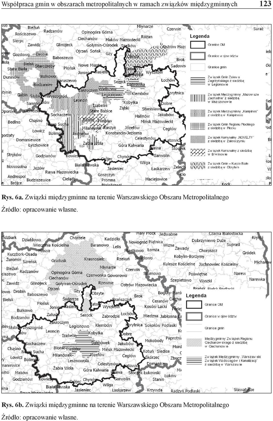 Związki międzygminne na terenie Warszawskiego Obszaru