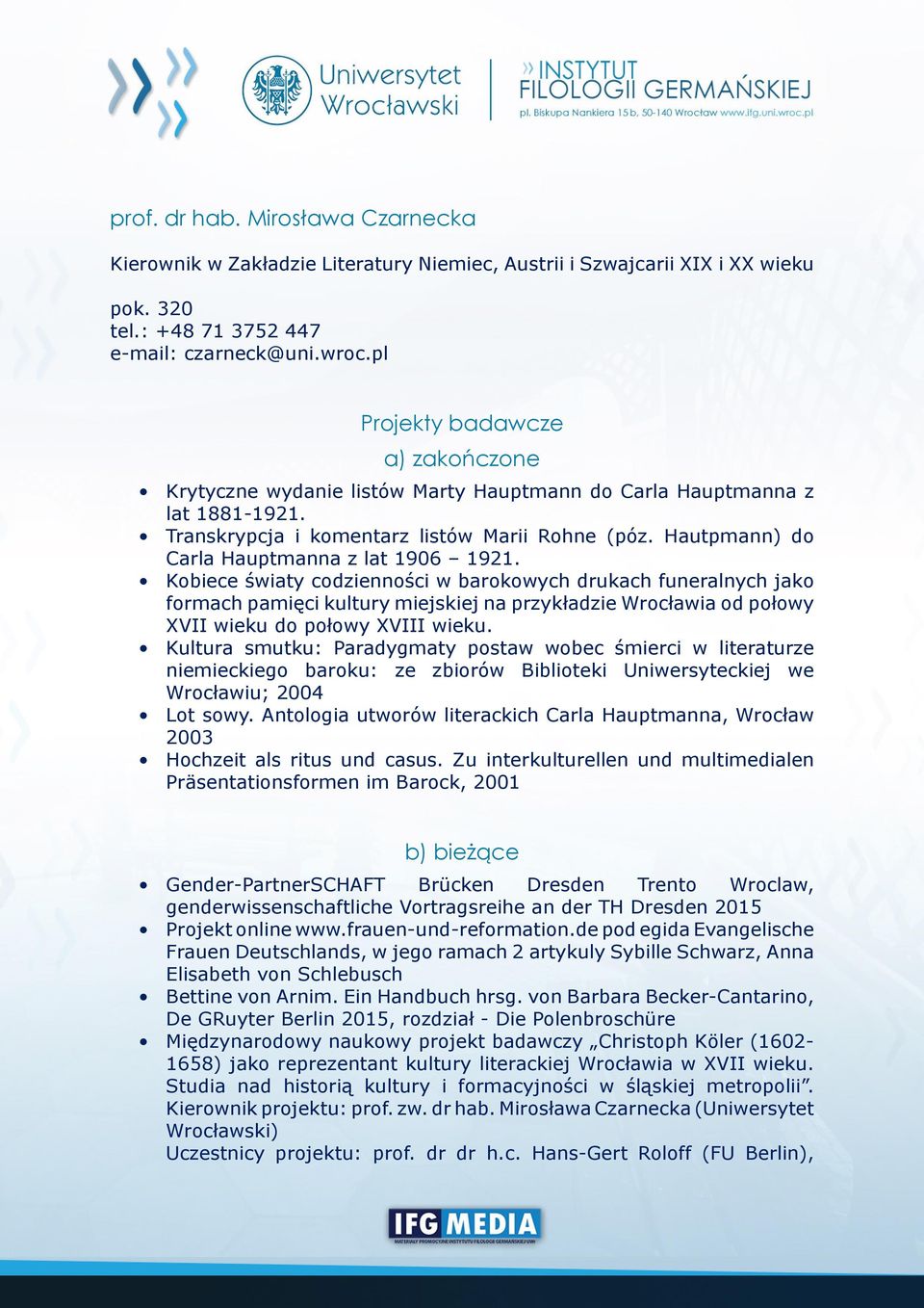 Hautpmann) do Carla Hauptmanna z lat 1906 1921.