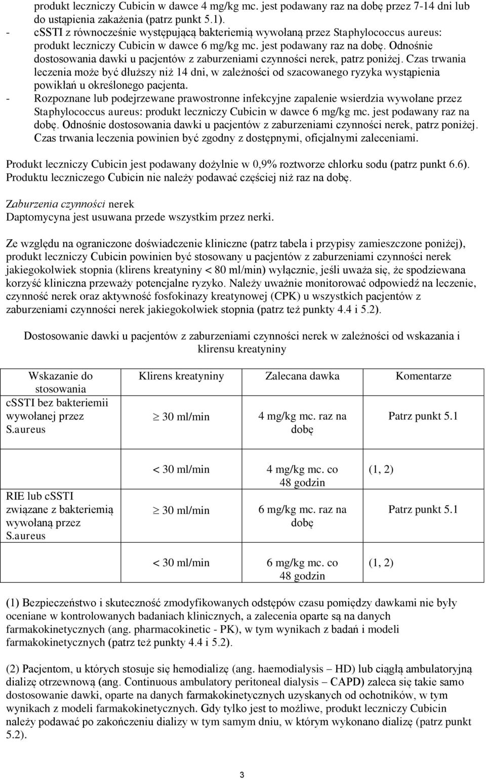 Odnośnie dostosowania dawki u pacjentów z zaburzeniami czynności nerek, patrz poniżej.