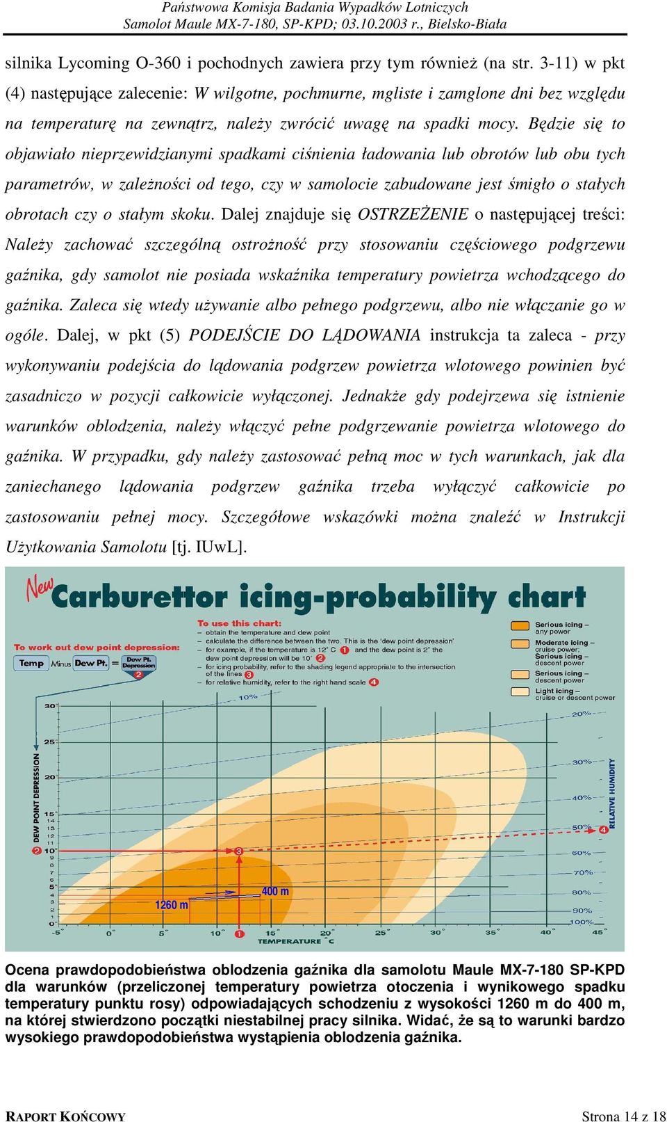 Będzie się to objawiało nieprzewidzianymi spadkami ciśnienia ładowania lub obrotów lub obu tych parametrów, w zależności od tego, czy w samolocie zabudowane jest śmigło o stałych obrotach czy o