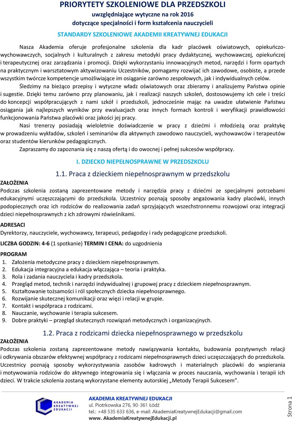 oraz zarządzania i promocji.