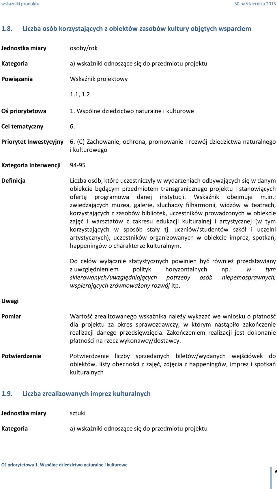 przedmiotem transgranicznego projektu i stanowiących ofertę programową danej ins