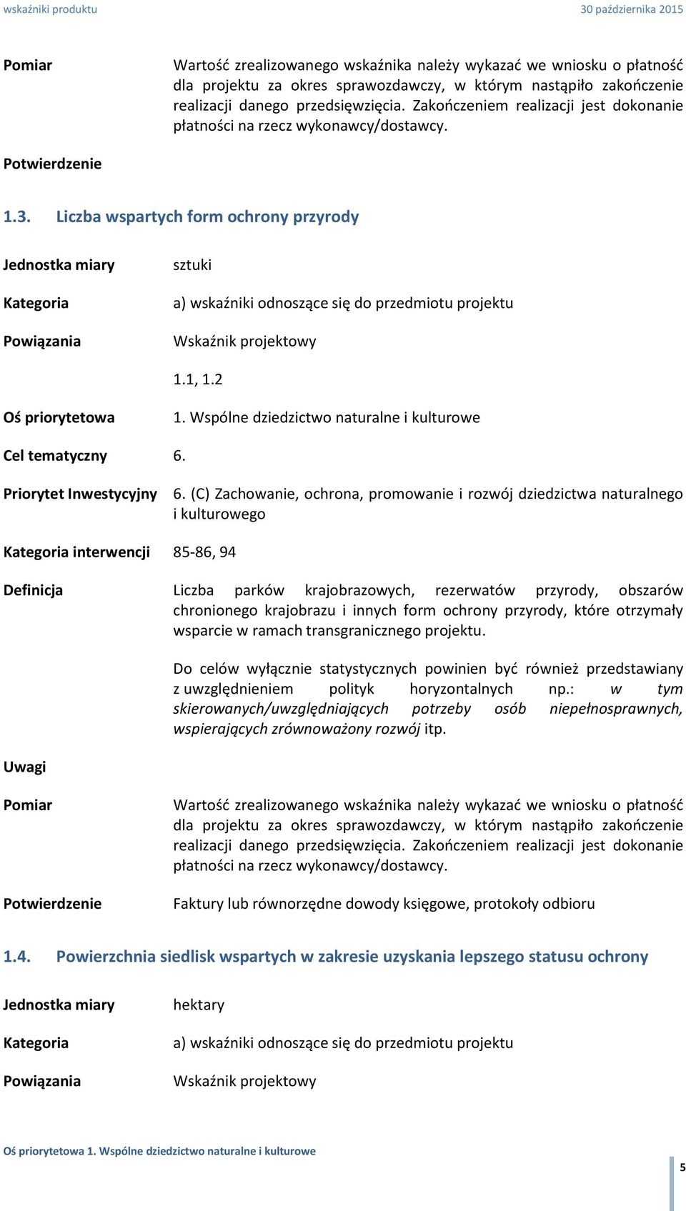 przyrody, obszarów chronionego krajobrazu i innych form ochrony przyrody, które otrzymały wsparcie w ramach transgranicznego projektu.