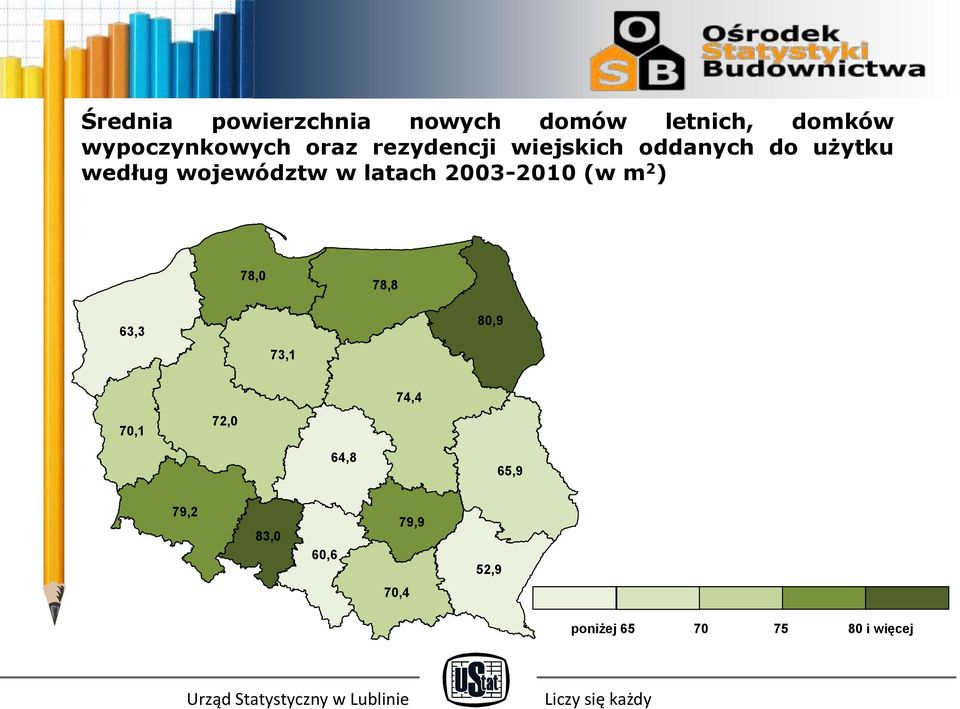 latach 2003-2010 (w m 2 ) 78,0 78,8 63,3 73,1 80,9 70,1 72,0 74,4