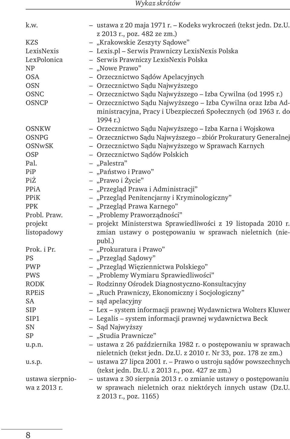 Najwyższego Izba Cywilna (od 1995 r.) OSNCP Orzecznictwo Sądu Najwyższego Izba Cywilna oraz Izba Administracyjna, Pracy i Ubezpieczeń Społecznych (od 1963 r. do 1994 r.