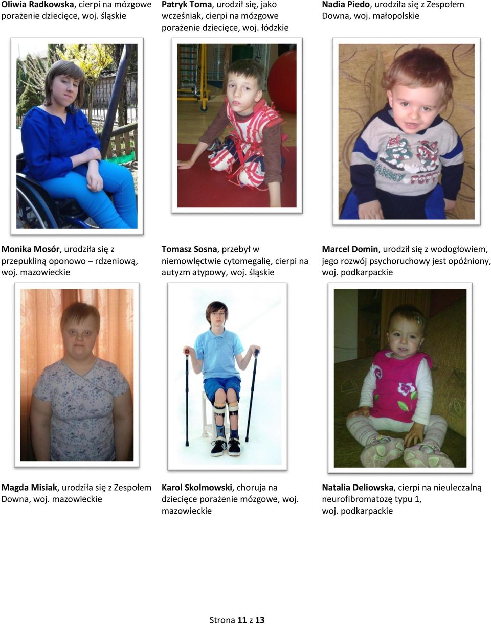 mazowieckie Tomasz Sosna, przebył w niemowlęctwie cytomegalię, cierpi na autyzm atypowy, woj.