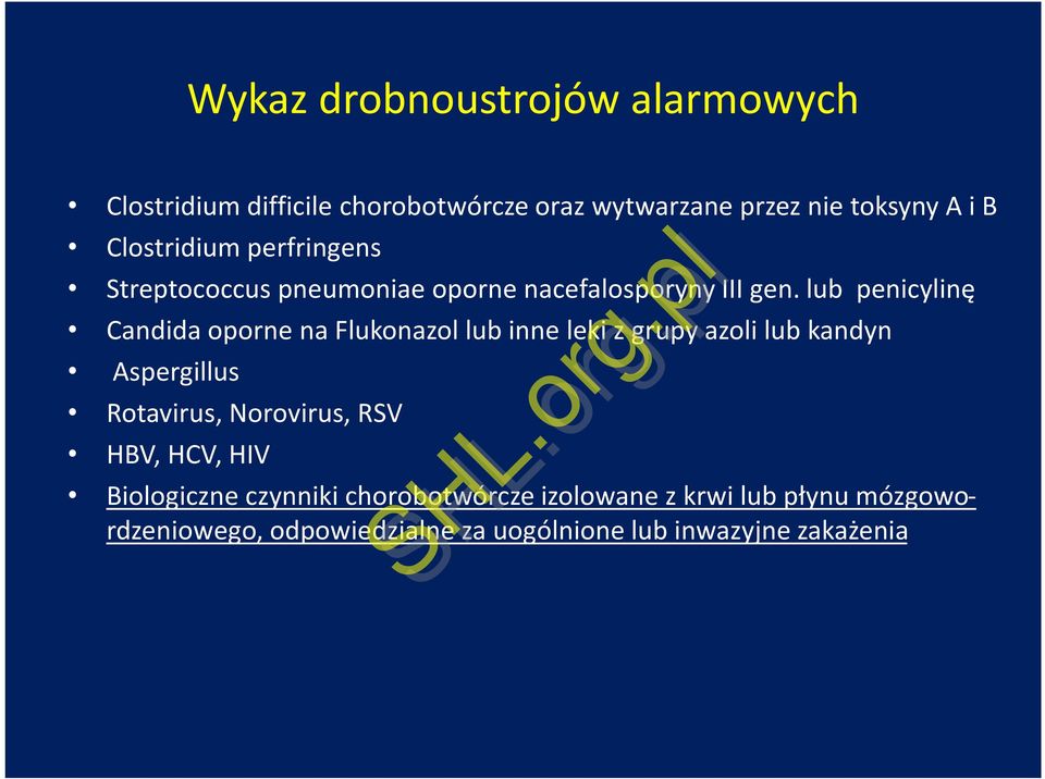 lub penicylinę Candida oporne na Flukonazol lub inne leki z grupy azoli lub kandyn Aspergillus Rotavirus,