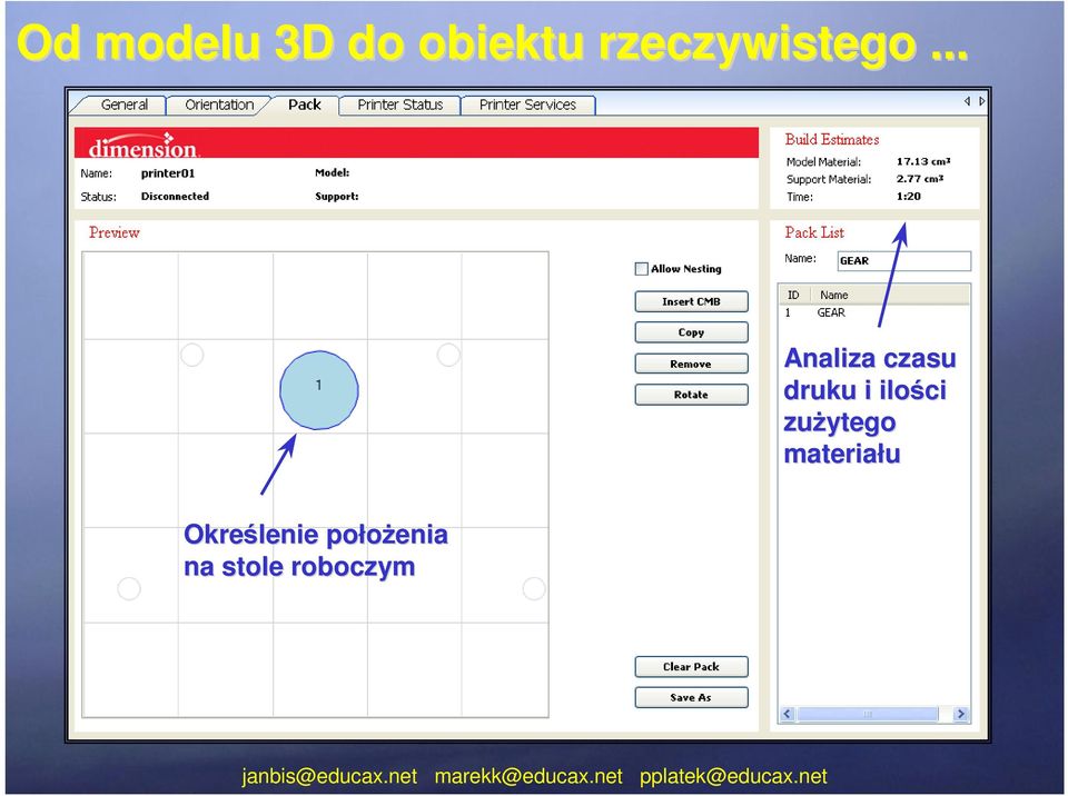 .. Analiza czasu druku i ilości