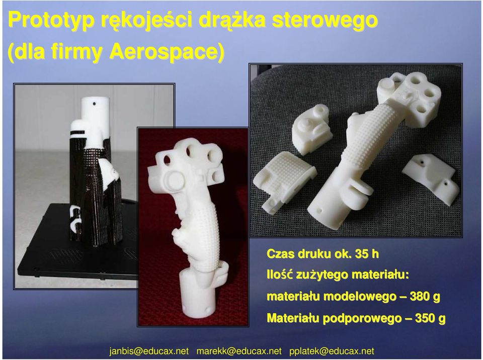 35 h Ilość zuŝytego materiału: materiału