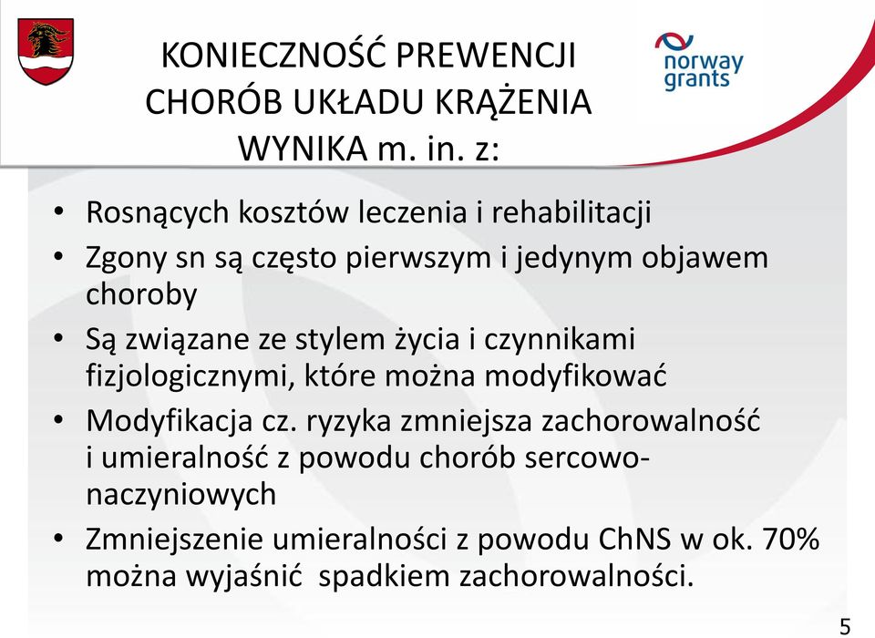 związane ze stylem życia i czynnikami fizjologicznymi, które można modyfikować Modyfikacja cz.