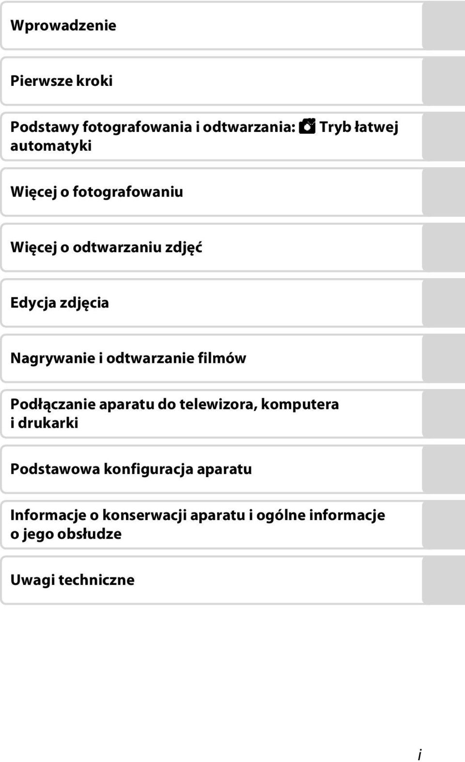 odtwarzanie filmów Podłączanie aparatu do telewizora, komputera i drukarki Podstawowa