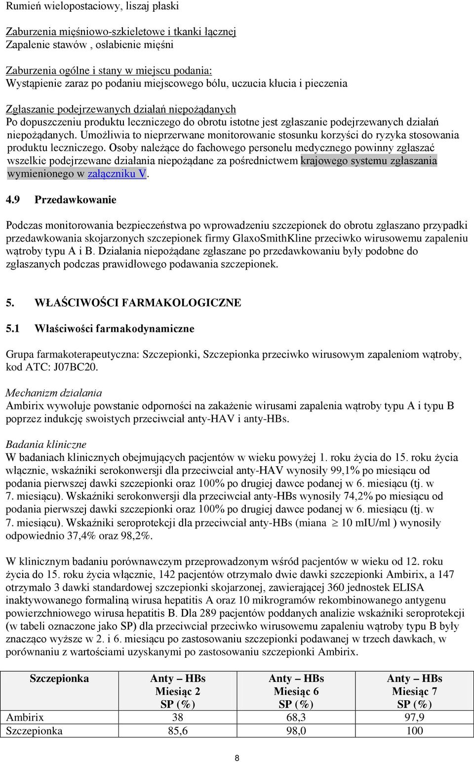 niepożądanych. Umożliwia to nieprzerwane monitorowanie stosunku korzyści do ryzyka stosowania produktu leczniczego.