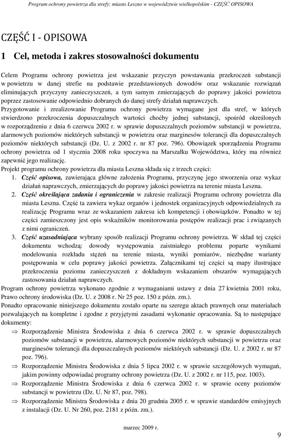 strefy działań naprawczych.