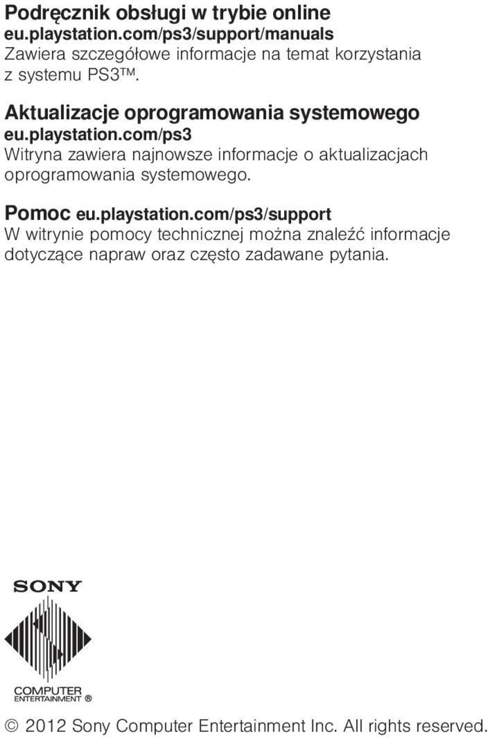 Aktualizacje oprogramowania systemowego eu.playstation.