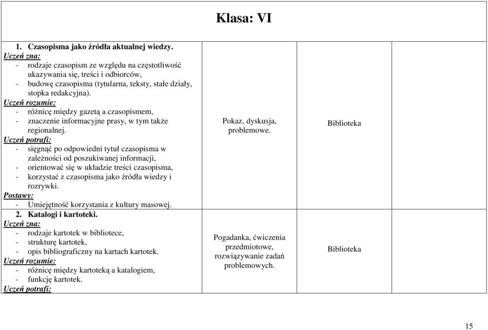 - różnicę między gazetą a czasopismem, - znaczenie informacyjne prasy, w tym także regionalnej.