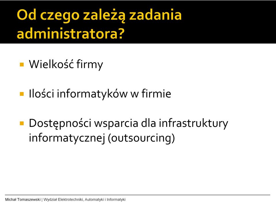 Dostępności wsparcia dla