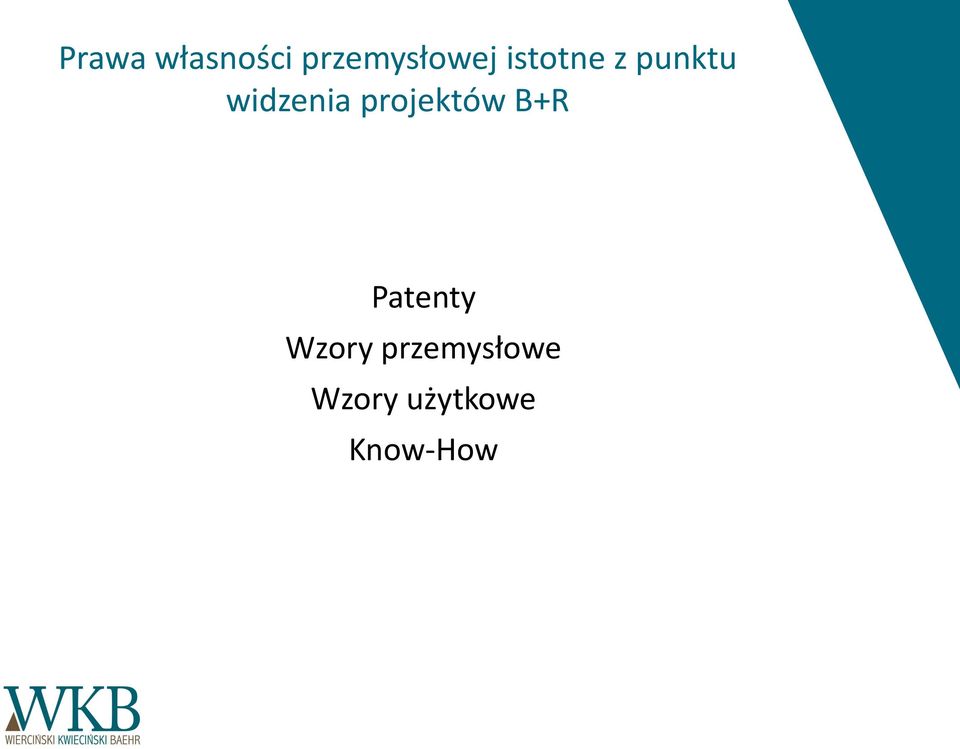 projektów B+R Patenty Wzory