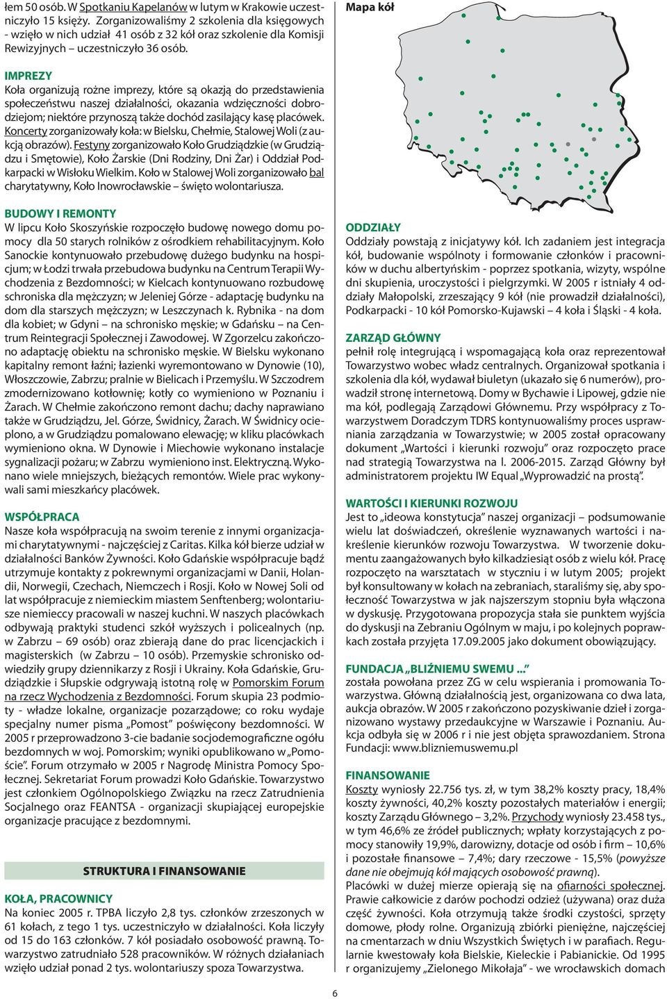 Mapa kół IMPREZY Koła organizują rożne imprezy, które są okazją do przedstawienia społeczeństwu naszej działalności, okazania wdzięczności dobrodziejom; niektóre przynoszą także dochód zasilający