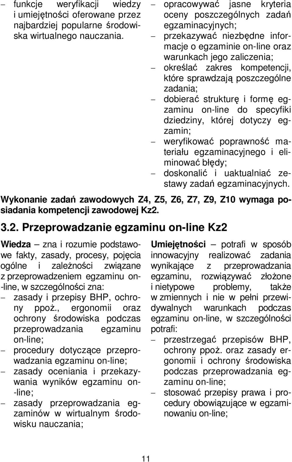 sprawdzają poszczególne zadania; dobierać strukturę i formę egzaminu on-line do specyfiki dziedziny, której dotyczy egzamin; weryfikować poprawność materiału egzaminacyjnego i eliminować błędy;