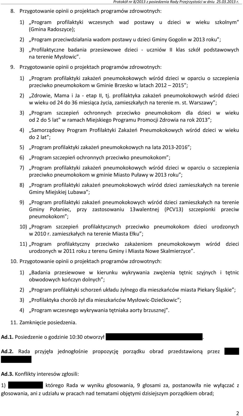przesiewowe dzieci - uczniów II klas szkół podstawowych na terenie Mysłowic. 9.