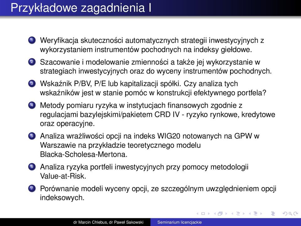 Czy analiza tych wskaźników jest w stanie pomóc w konstrukcji efektywnego portfela?