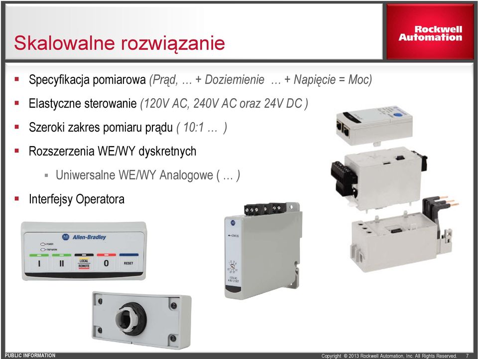 240V AC oraz 24V DC ) Szeroki zakres pomiaru prądu ( 10:1 )