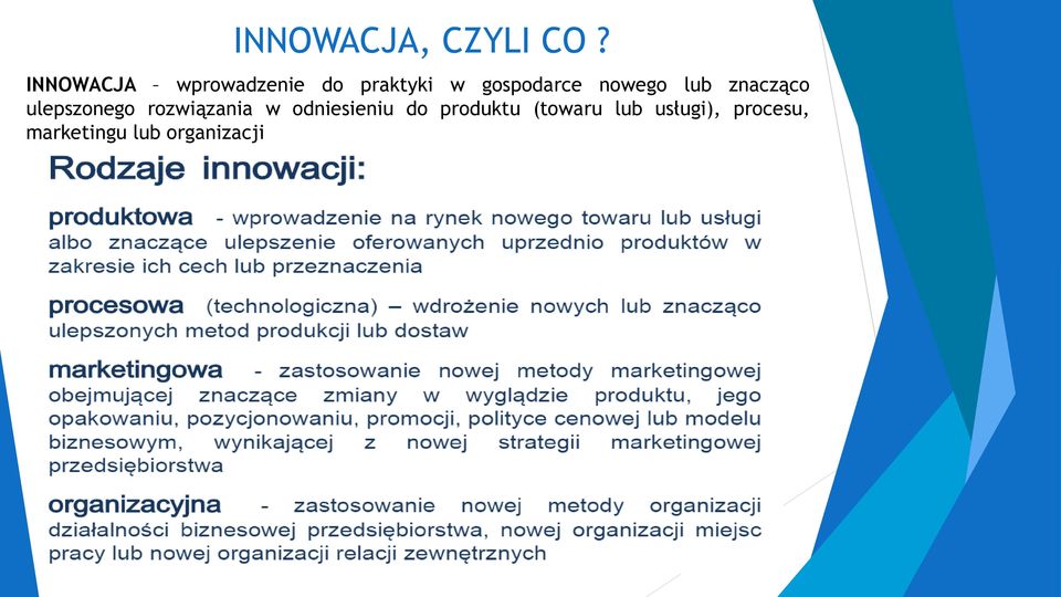 nowego lub znacząco ulepszonego rozwiązania w