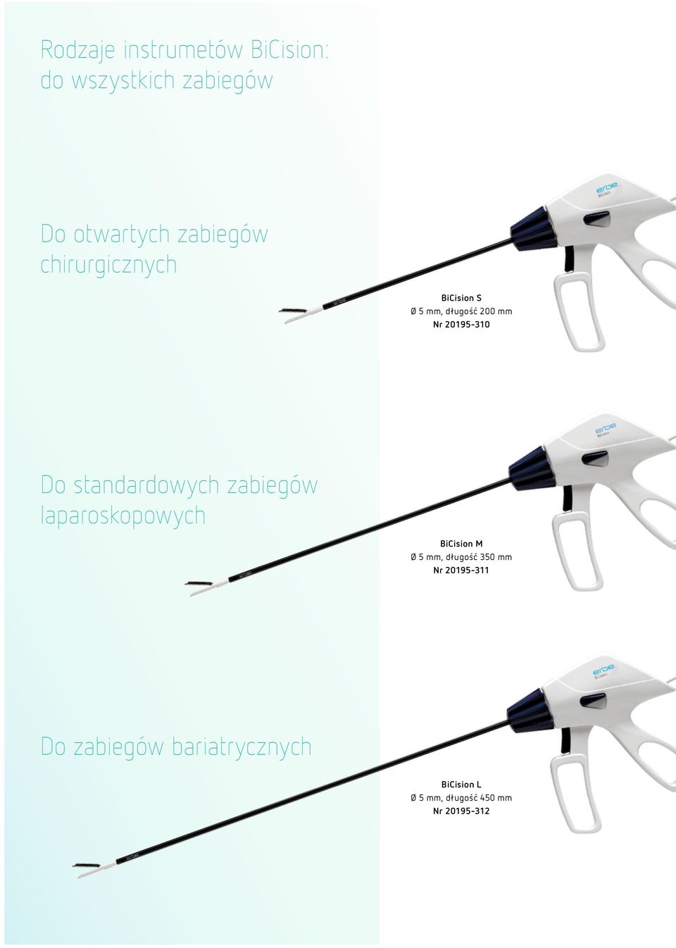 standardowych zabiegów laparoskopowych BiCision M Ø 5 mm, długość 350 mm