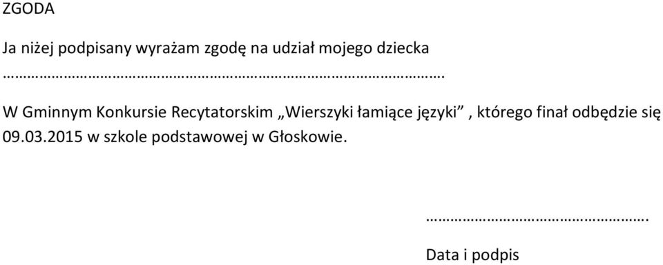 W Gminnym Konkursie Recytatorskim Wierszyki łamiące