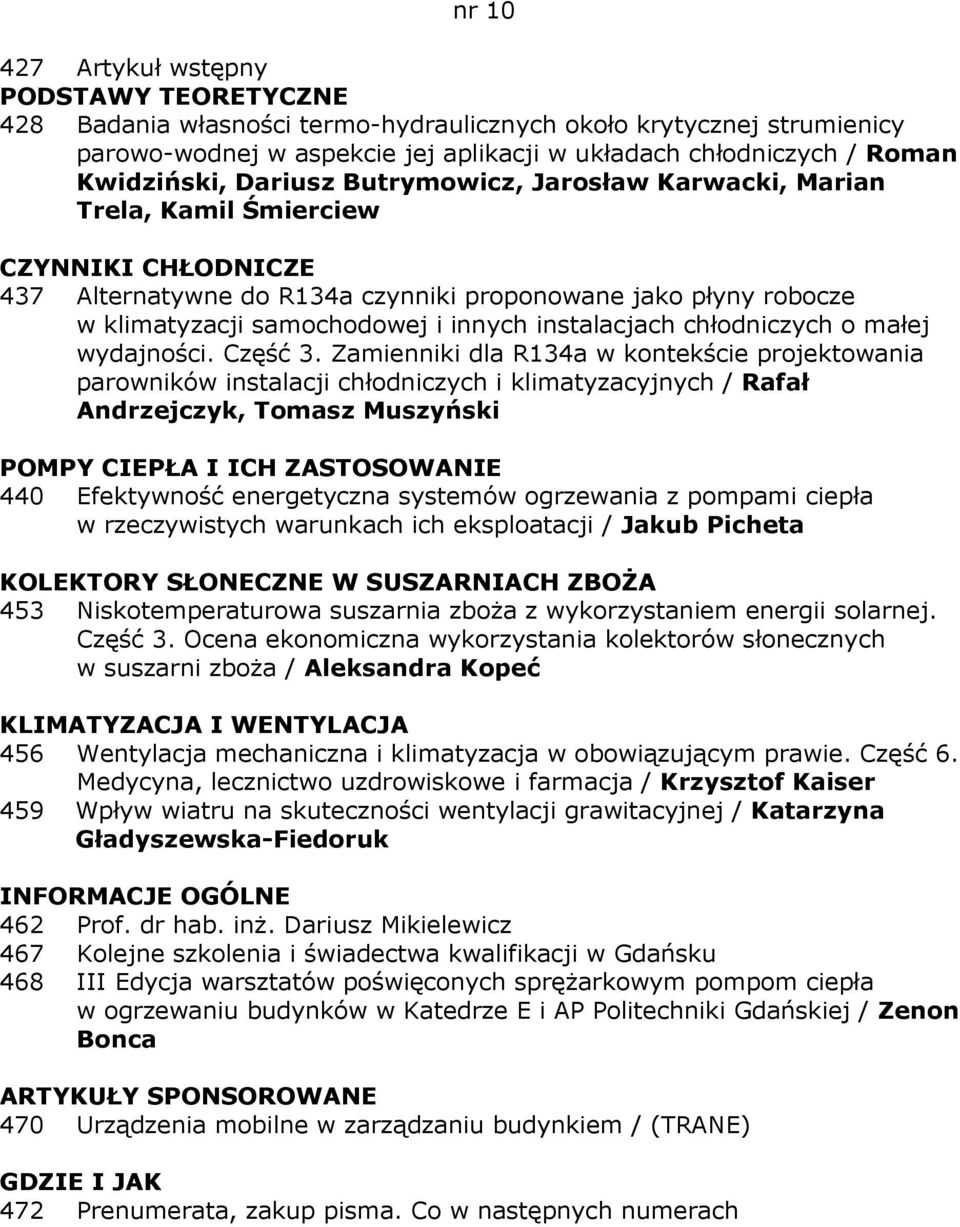 innych instalacjach chłodniczych o małej wydajności. Część 3.
