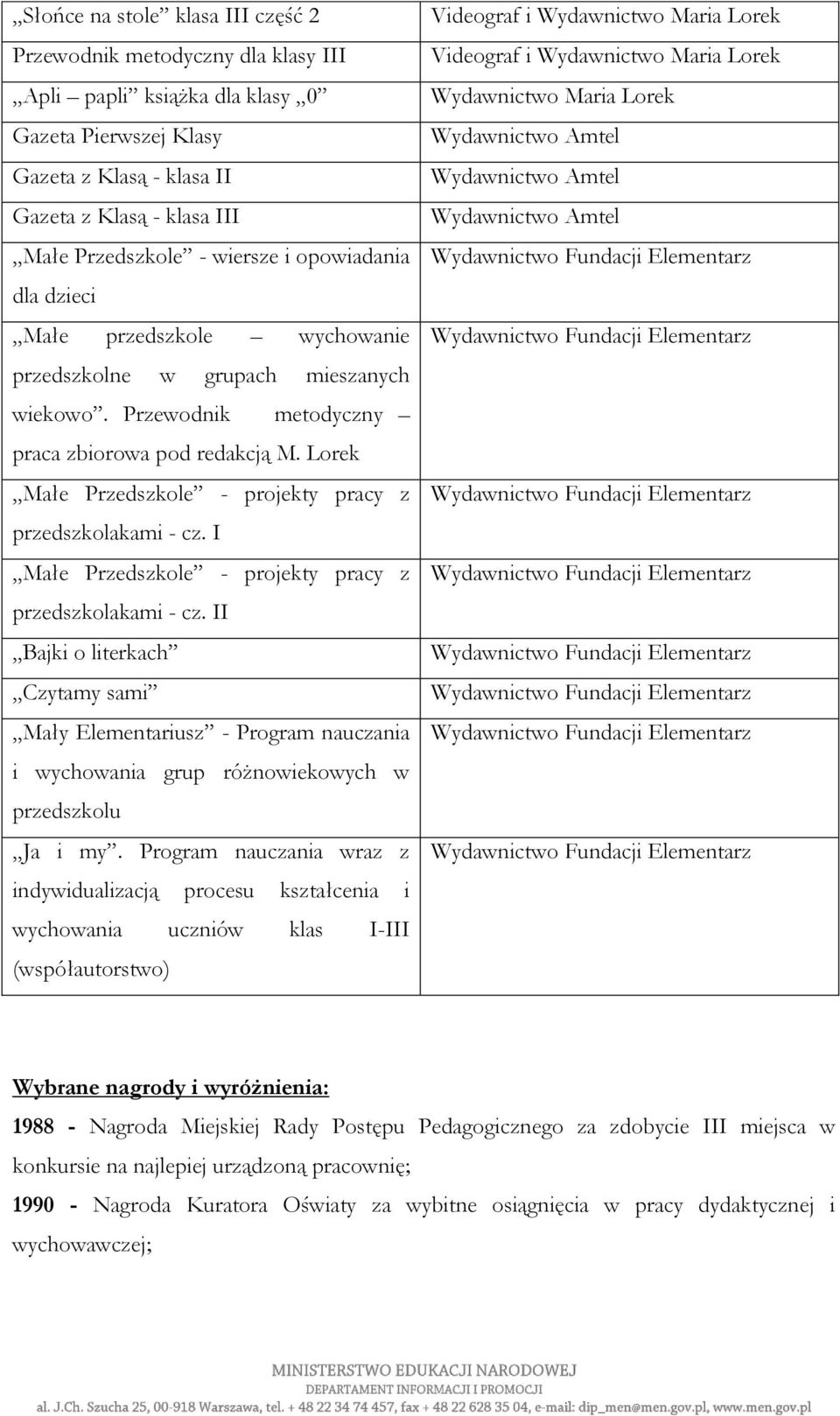 Lorek Małe Przedszkole - projekty pracy z przedszkolakami - cz. I Małe Przedszkole - projekty pracy z przedszkolakami - cz.