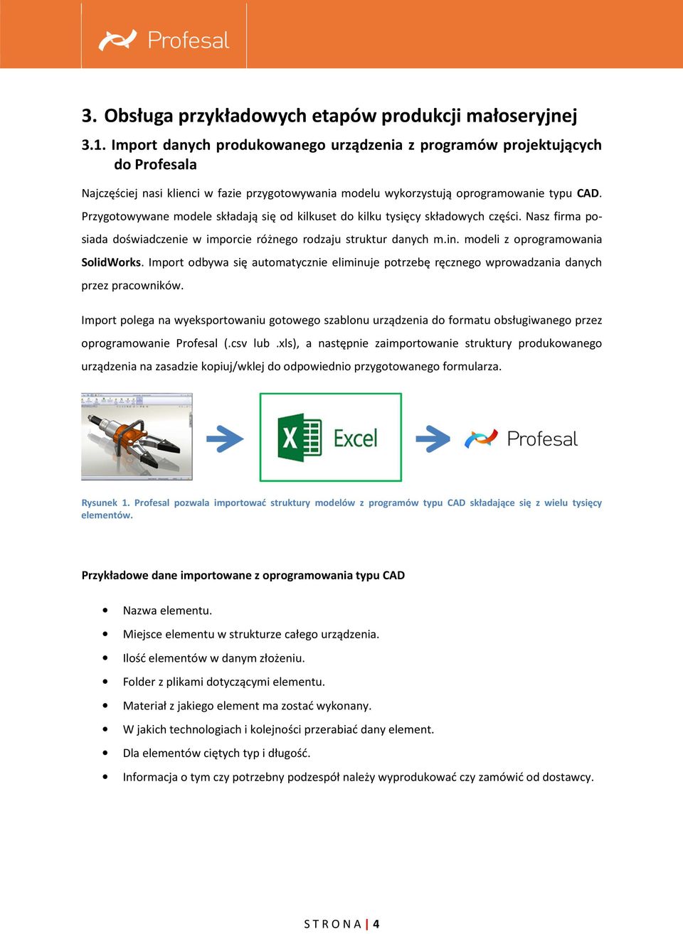 Przygotowywane modele składają się od kilkuset do kilku tysięcy składowych części. Nasz firma posiada doświadczenie w imporcie różnego rodzaju struktur danych m.in. modeli z oprogramowania SolidWorks.