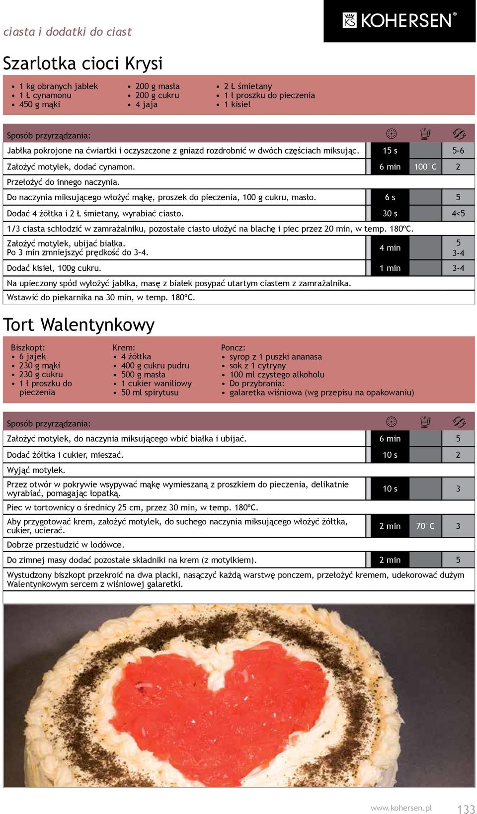 6 s 5 Dodać 4 żółtka i 2 Ł śmietany, wyrabiać ciasto. 30 s 4<5 1/3 ciasta schłodzić w zamrażalniku, pozostałe ciasto ułożyć na blachę i piec przez 20 min, w temp. 180ºC.