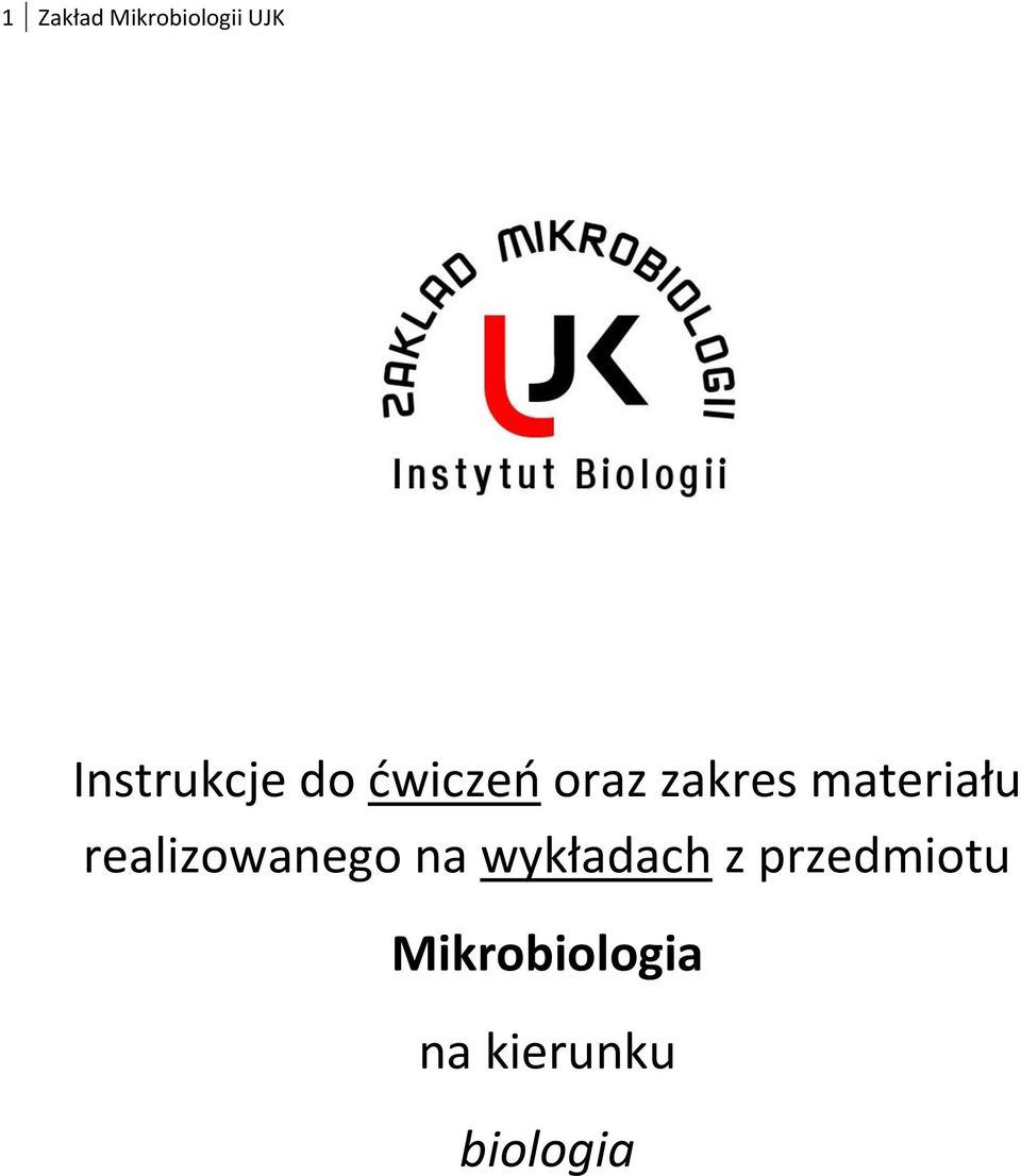 materiału realizowanego na wykładach