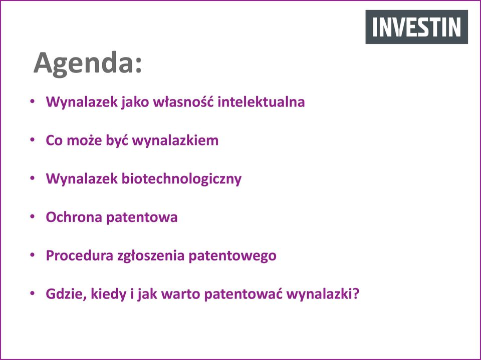 Ochrona patentowa Procedura zgłoszenia