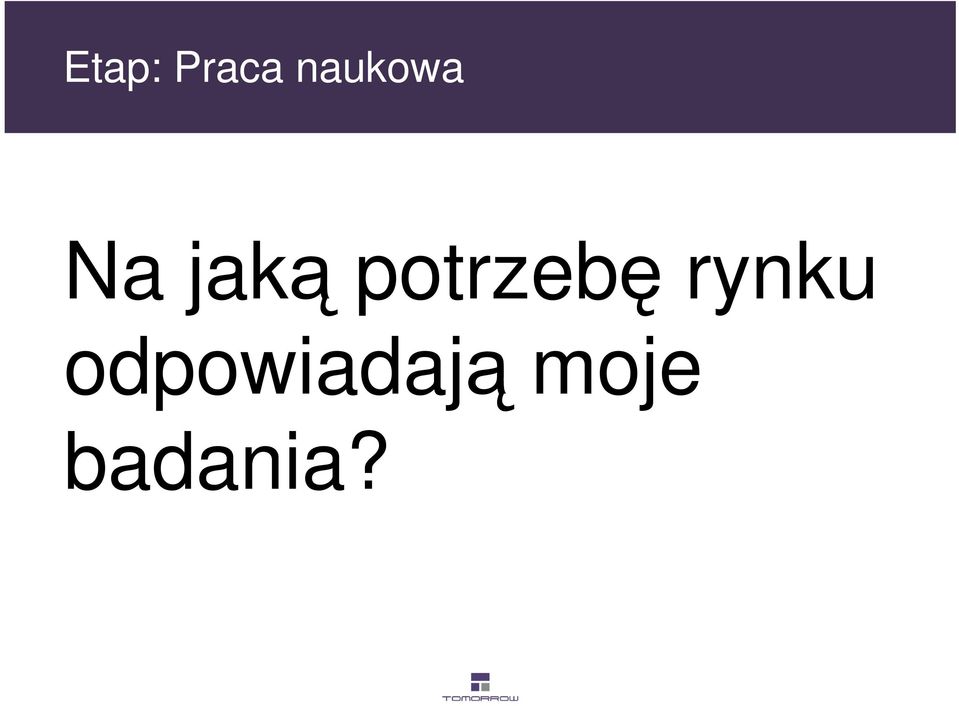 potrzebę rynku