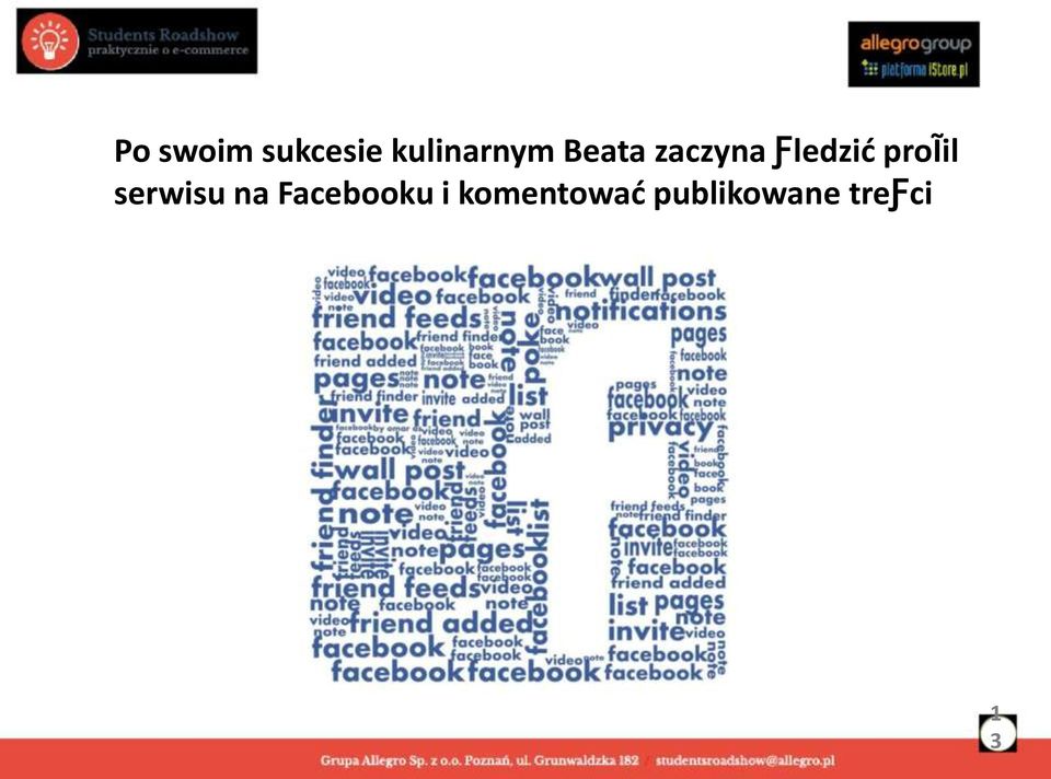 serwisu na Facebooku i