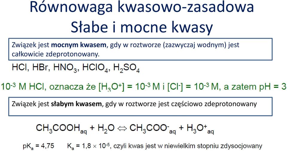 jest całkowicie zdeprotonowany.