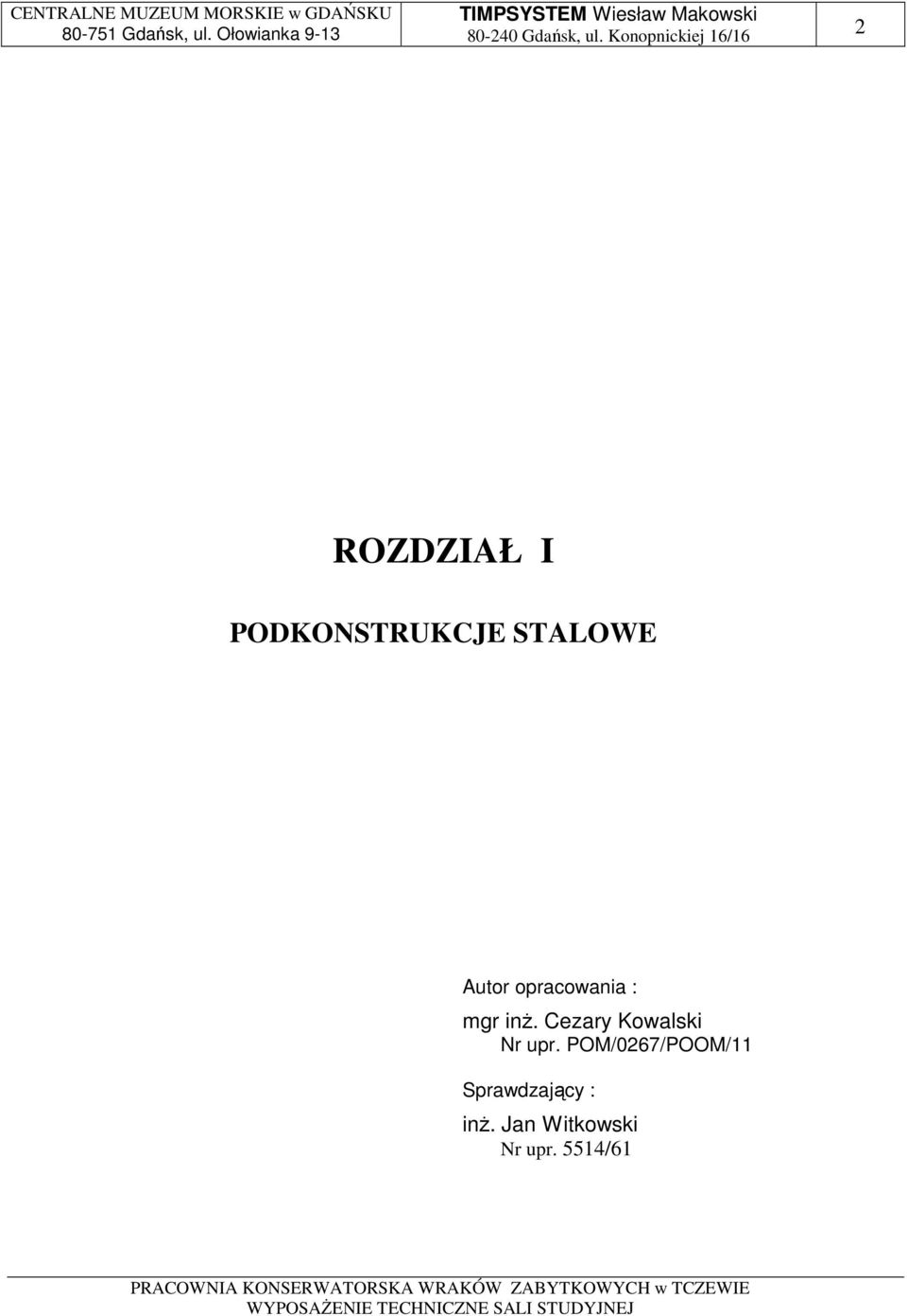 Cezary Kowalski Nr upr.