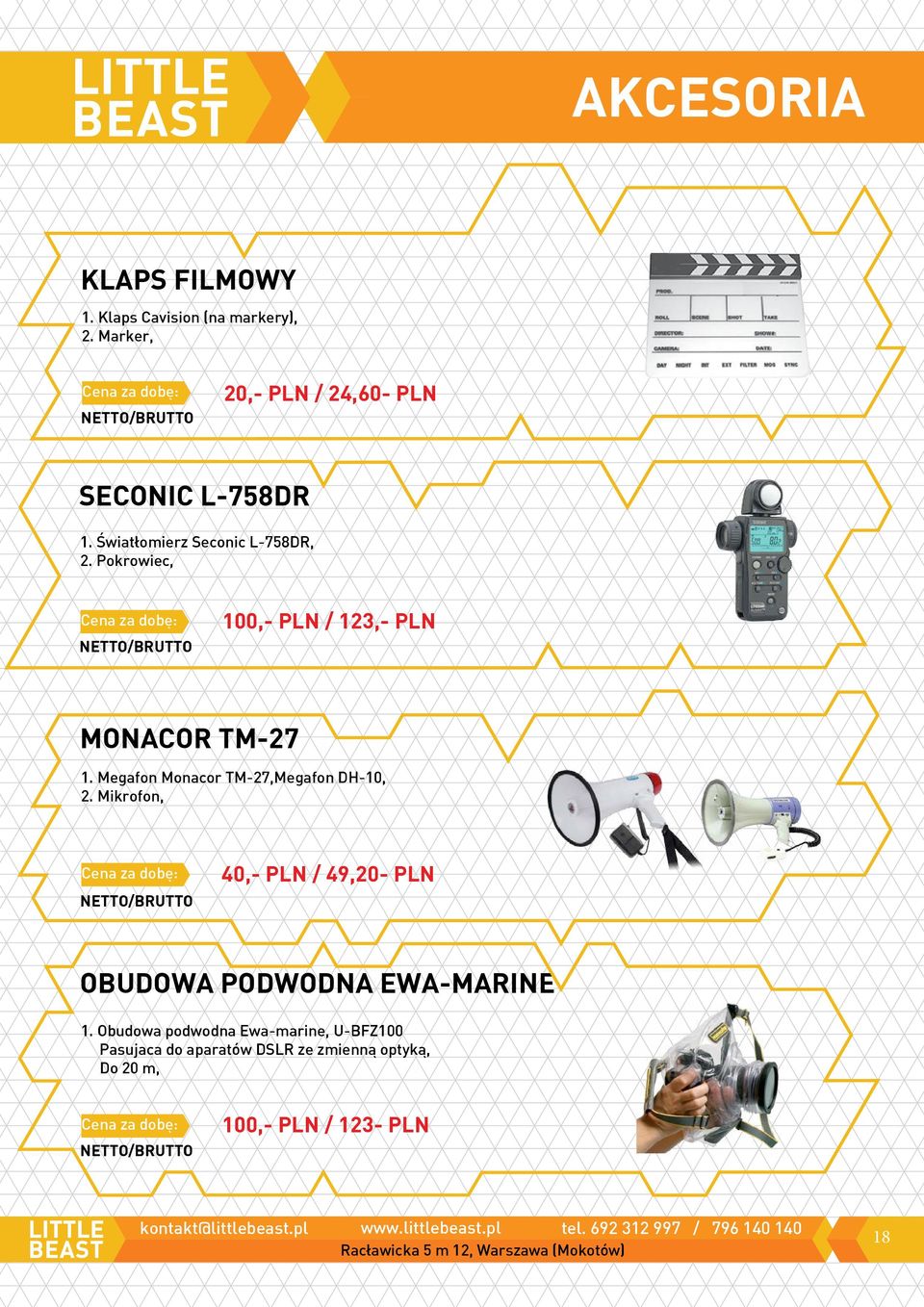 Pokrowiec, MONACOR TM-27 1. Megafon Monacor TM-27,Megafon DH-10, 2.