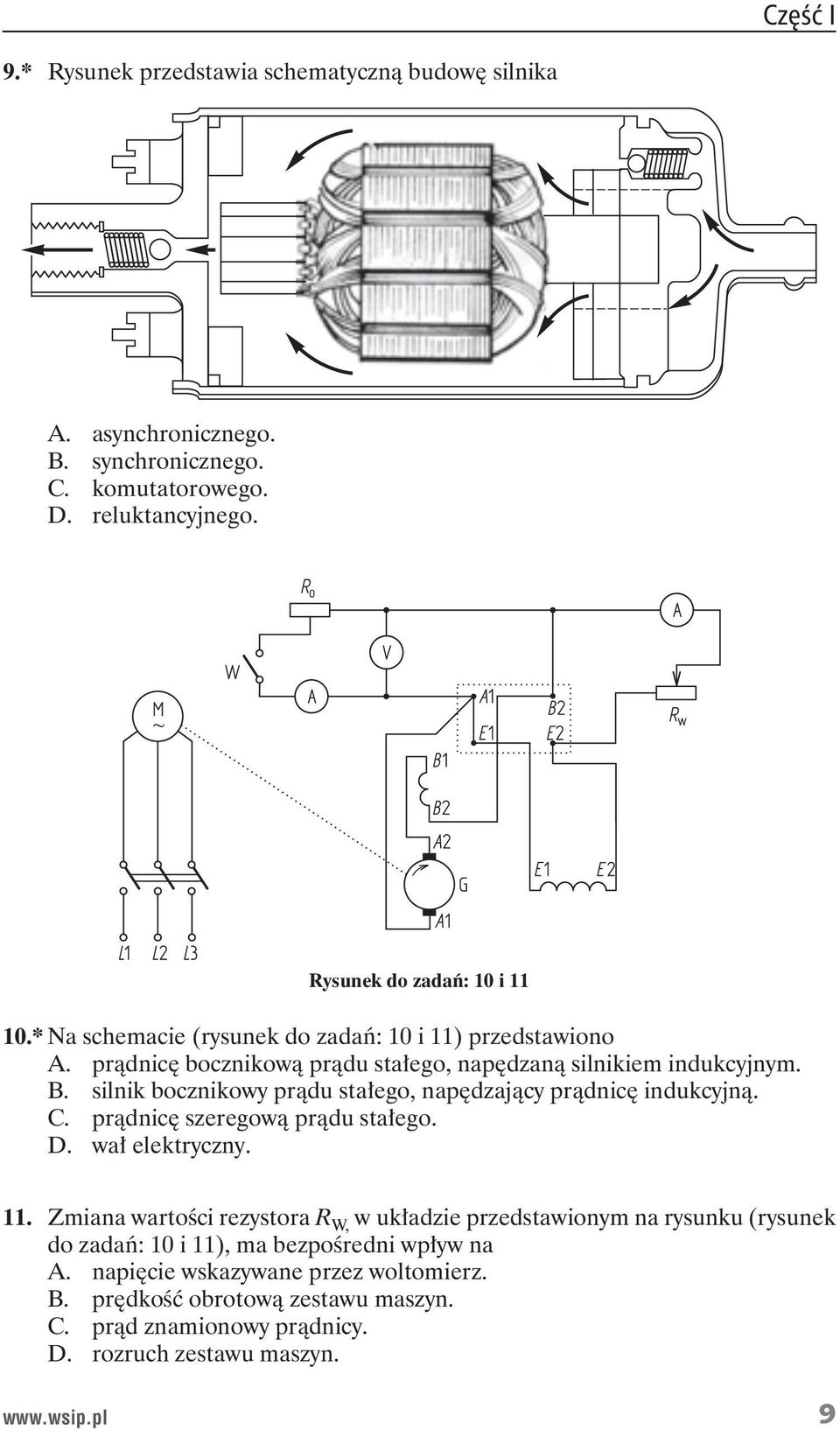 silnik bocznikowy pr du sta ego, nap dzaj cy pr dnic indukcyjn. C. pr dnic szeregow pr du sta ego. D. wa elektryczny. 11.