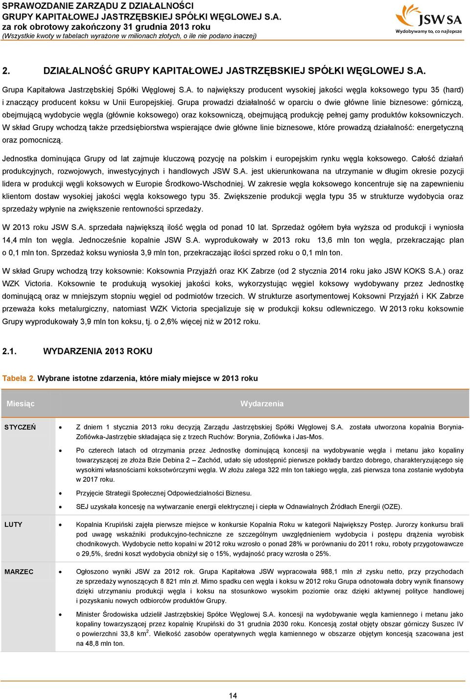 W skład Grupy wchodzą także przedsiębiorstwa wspierające dwie główne linie biznesowe, które prowadzą działalność: energetyczną oraz pomocniczą.