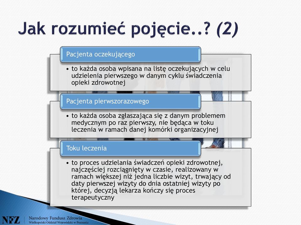 komórki organizacyjnej Toku leczenia to proces udzielania świadczeń opieki zdrowotnej, najczęściej rozciągnięty w czasie, realizowany w ramach