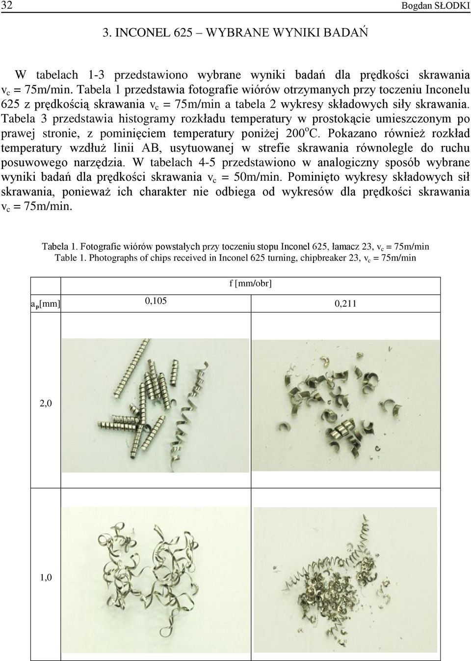 Tabela 3 przedstawia histogramy rozkładu temperatury w prostokącie umieszczonym po prawej stronie, z pominięciem temperatury poniżej 200 o C.