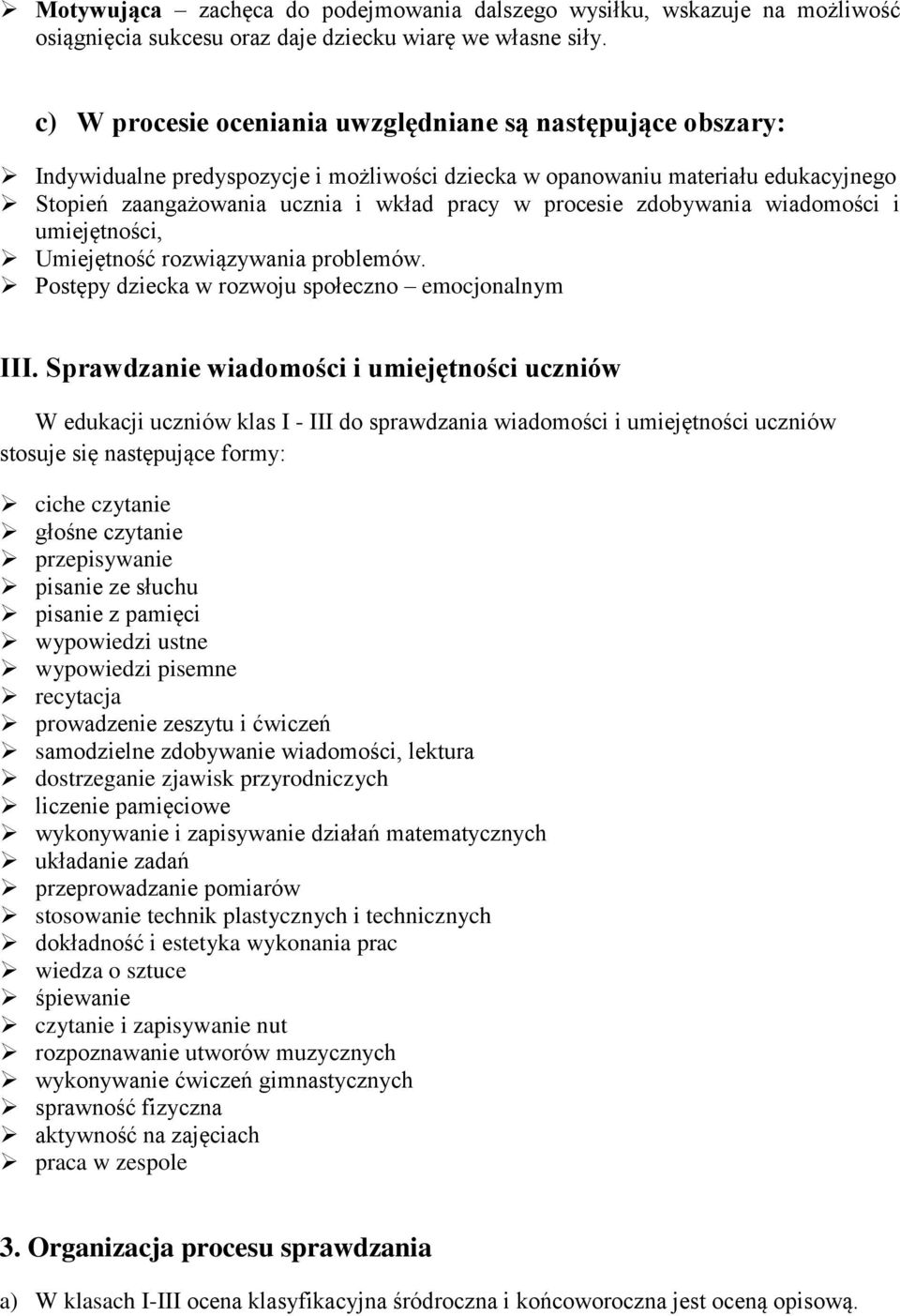 zdobywania wiadomości i umiejętności, Umiejętność rozwiązywania problemów. Postępy dziecka w rozwoju społeczno emocjonalnym III.