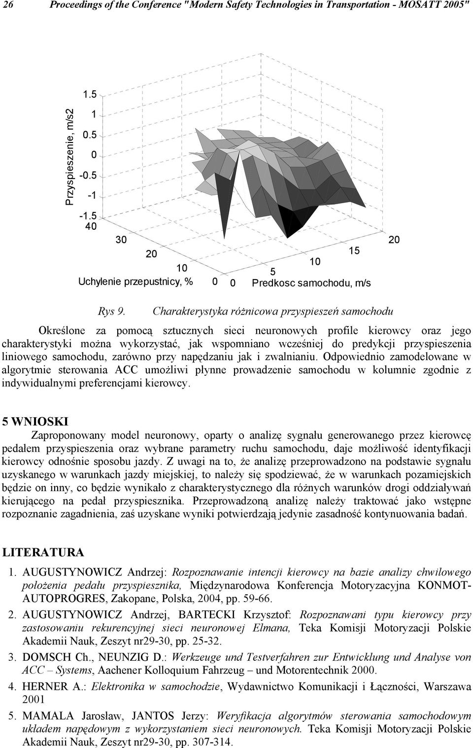 przyspieszenia liniowego samochodu, zarówno przy napędzaniu jak i zwalnianiu.