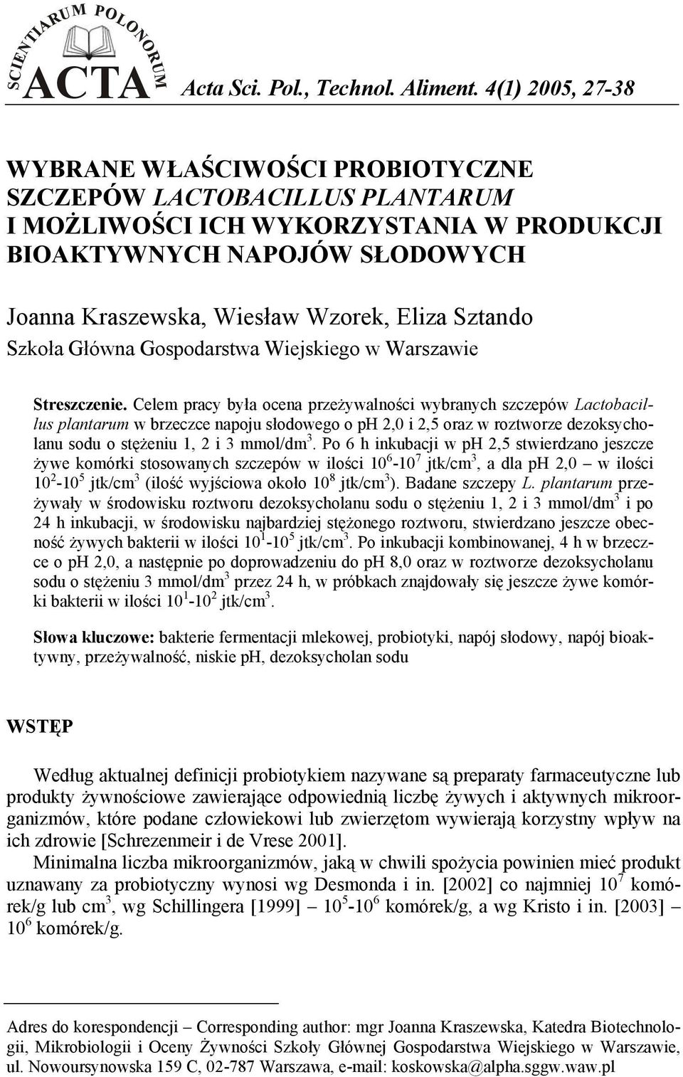 Sztando Szkoła Główna Gospodarstwa Wiejskiego w Warszawie Streszczenie.