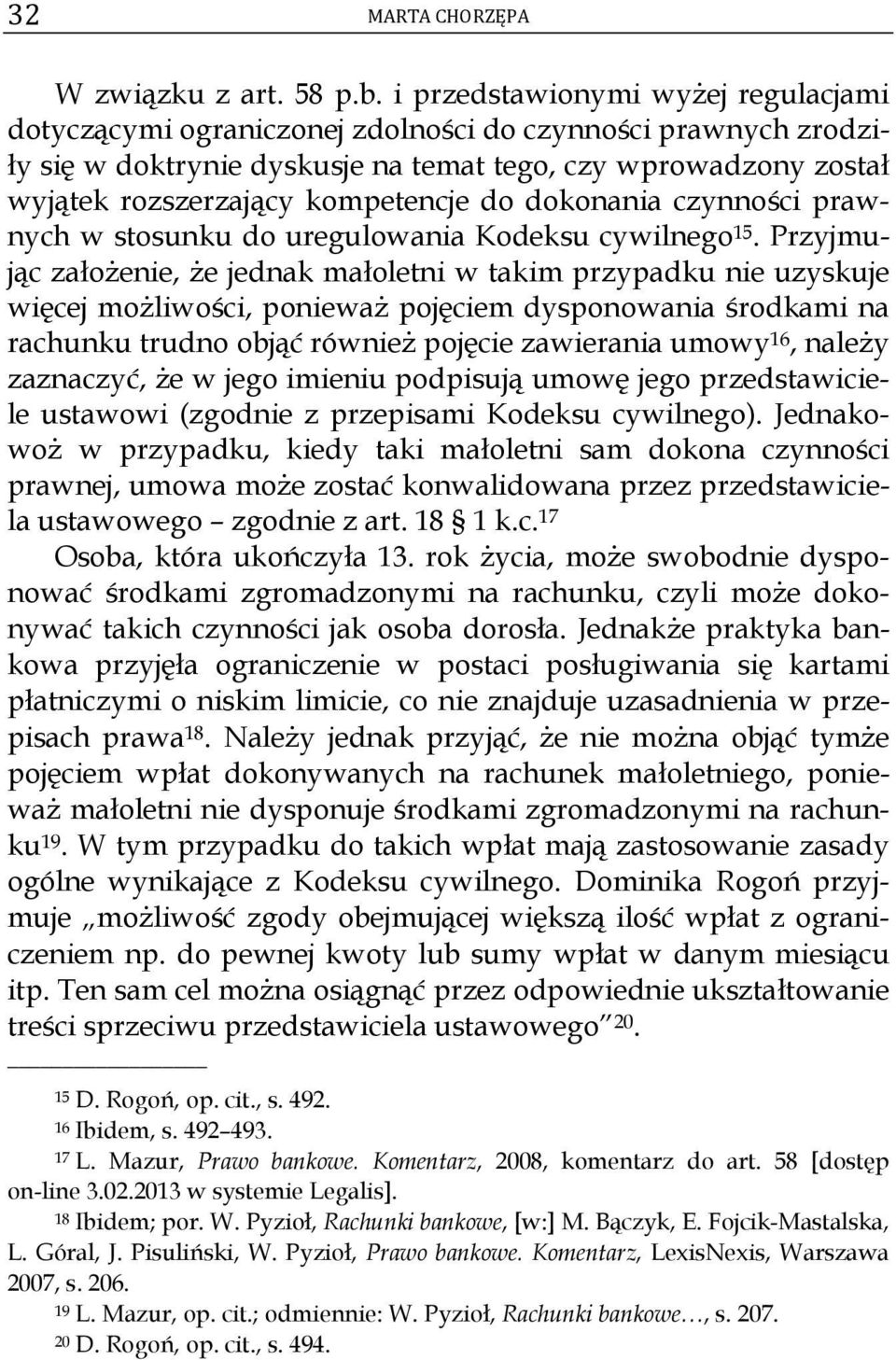 do dokonania czynności prawnych w stosunku do uregulowania Kodeksu cywilnego 15.