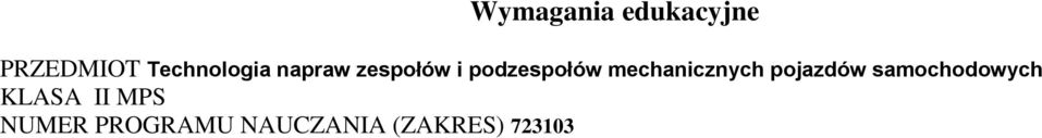 podzespołów mechanicznych pojazdów